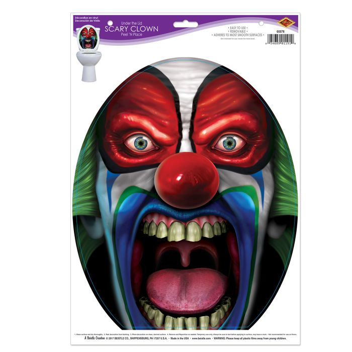 Under The Lid Scary Clown Peel N Place