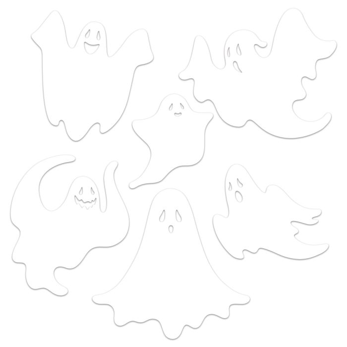 Plastic Die-Cut Ghosts