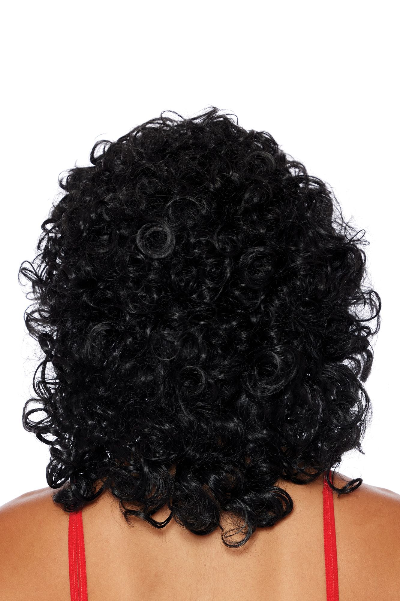 70's Black Curly Wig
