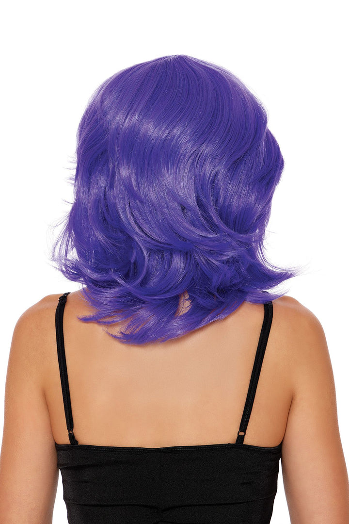 Purple Choppy Bob Wig