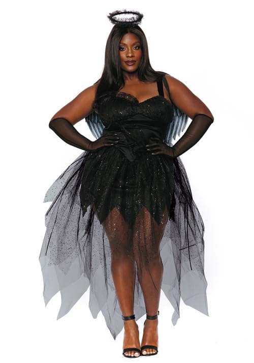 Fallen Angel Costume Plus Adult Caufield's Novelty Fallen Angel Costume Plus Adult Caufield's Novelty