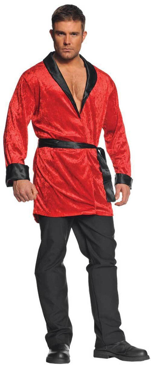 Smoking Jacket Adult - Red & Black