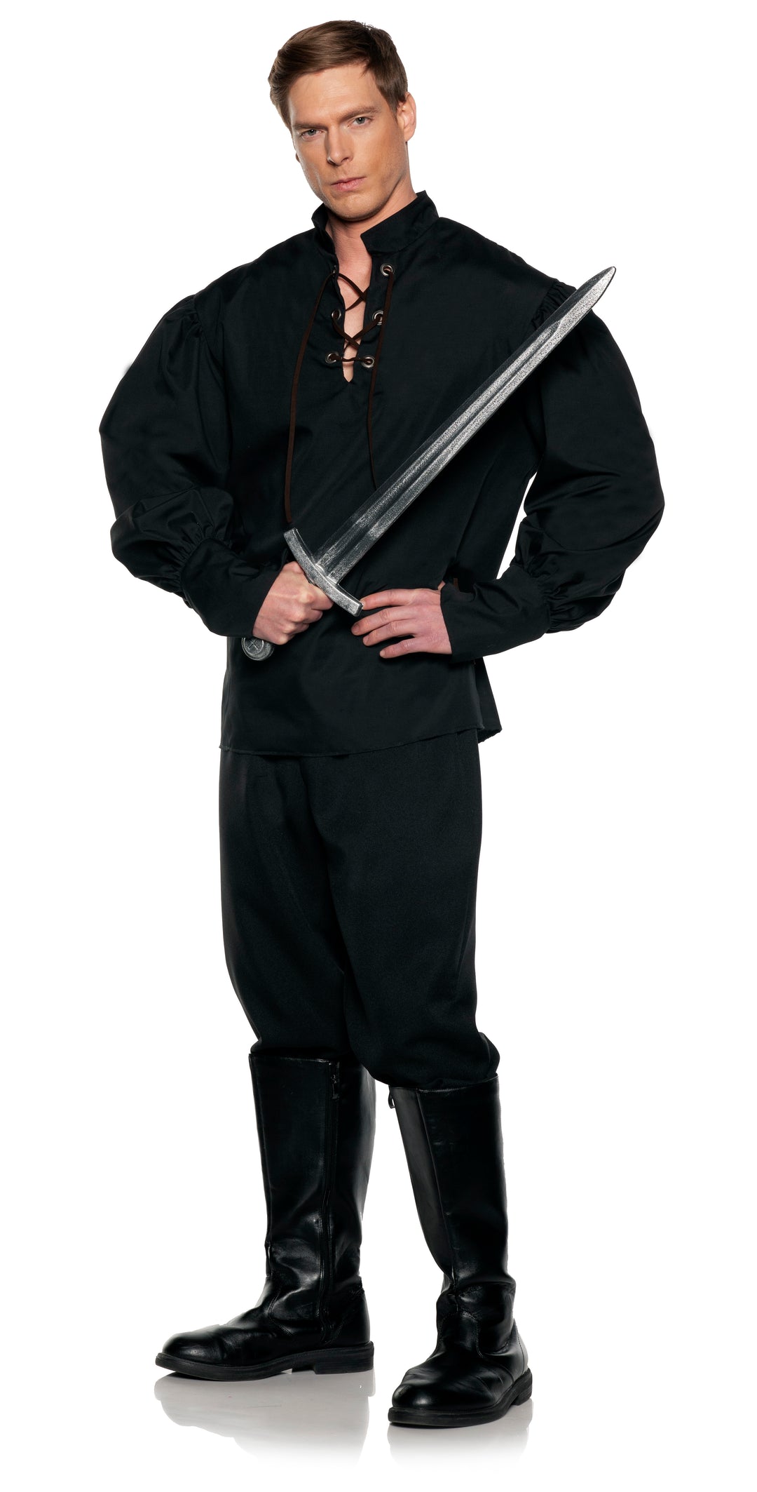 Renaissance Shirt Adult Costume - Black