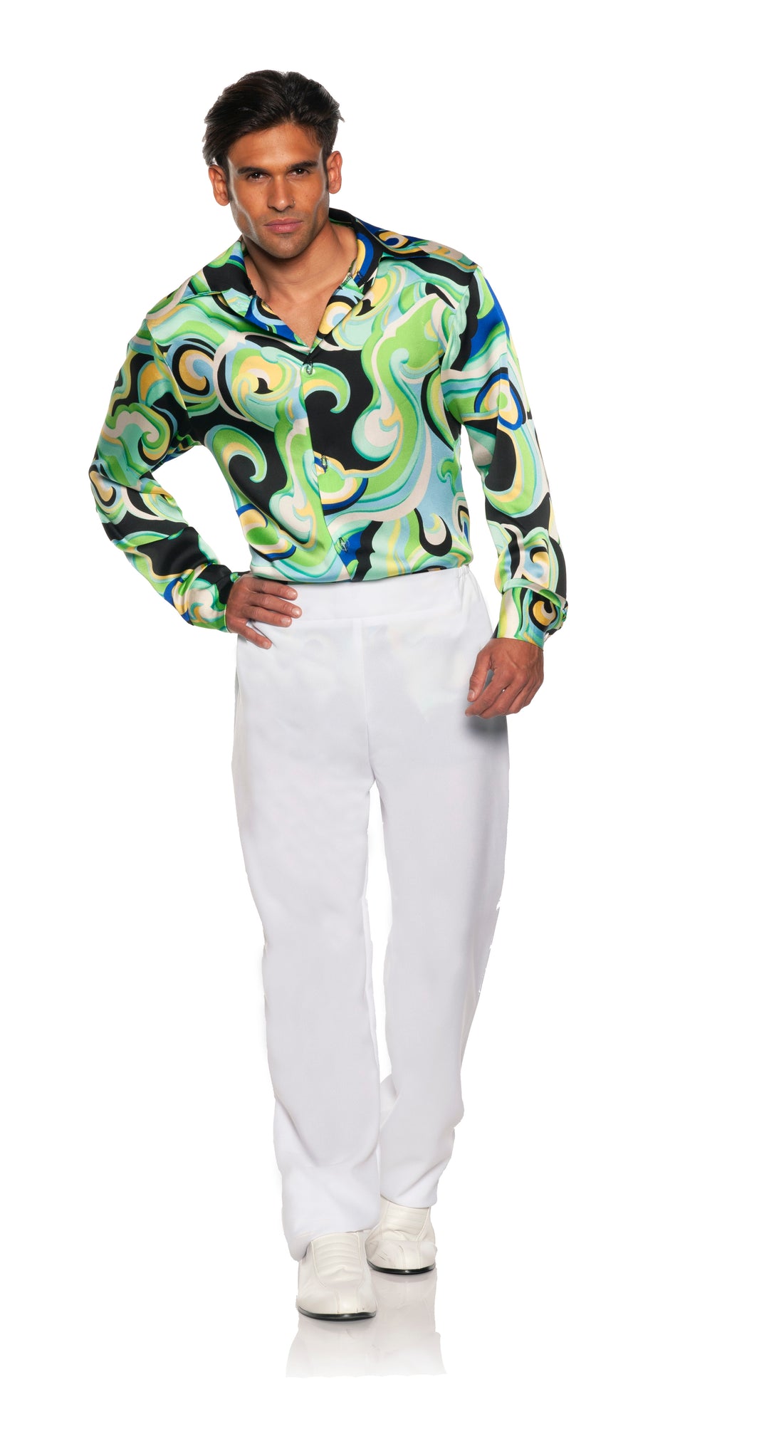 Green 60's Shirt Adult Costume