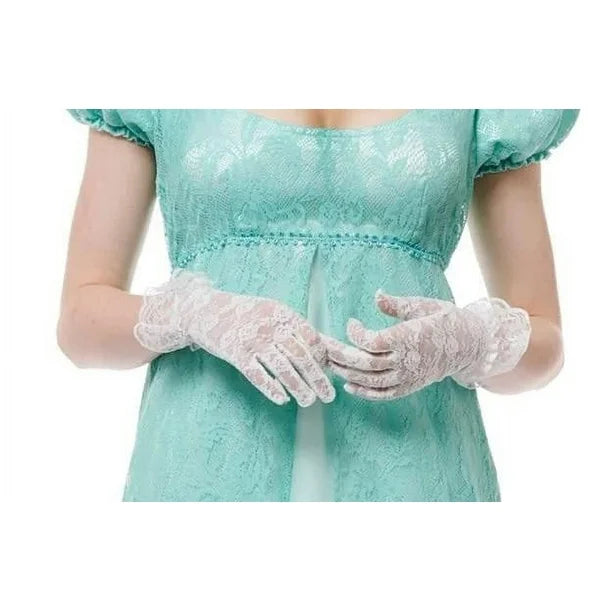 White Lace Gloves