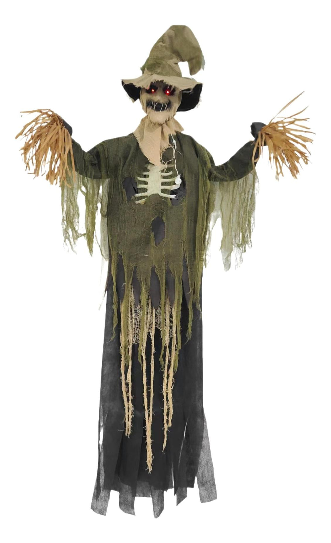 Hanging Animated Burlap Scarecrow Prop
