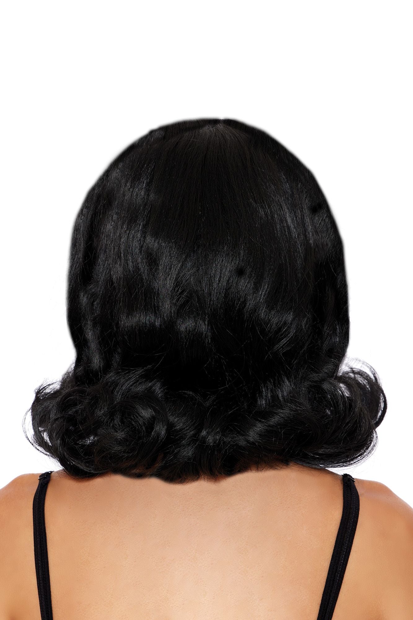 60's Black Mod Flip Wig