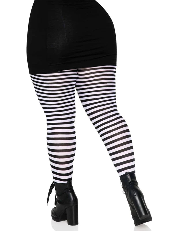 Black and White Stockings - Plus Size