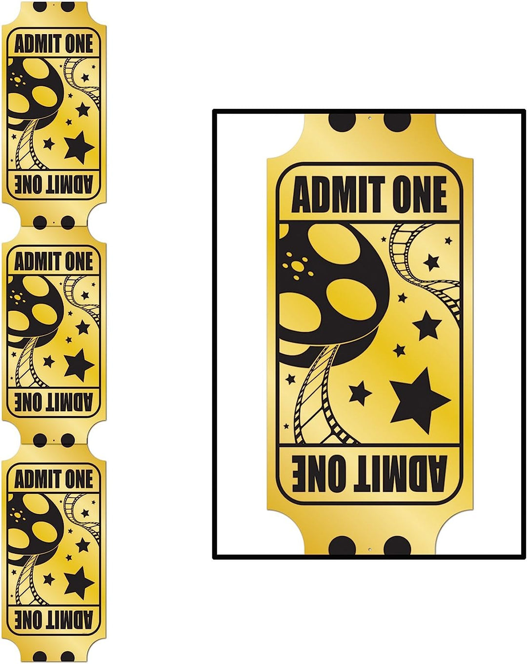 Giant Foil Golden Ticket Pull Down