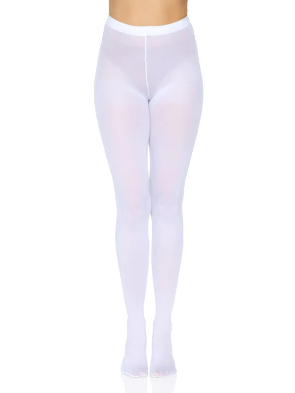 Nylon Women's Standard Solid Tights - White