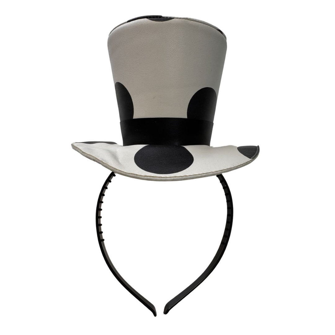 Leatherlike Crazy Clown Mini Top Hat Headband