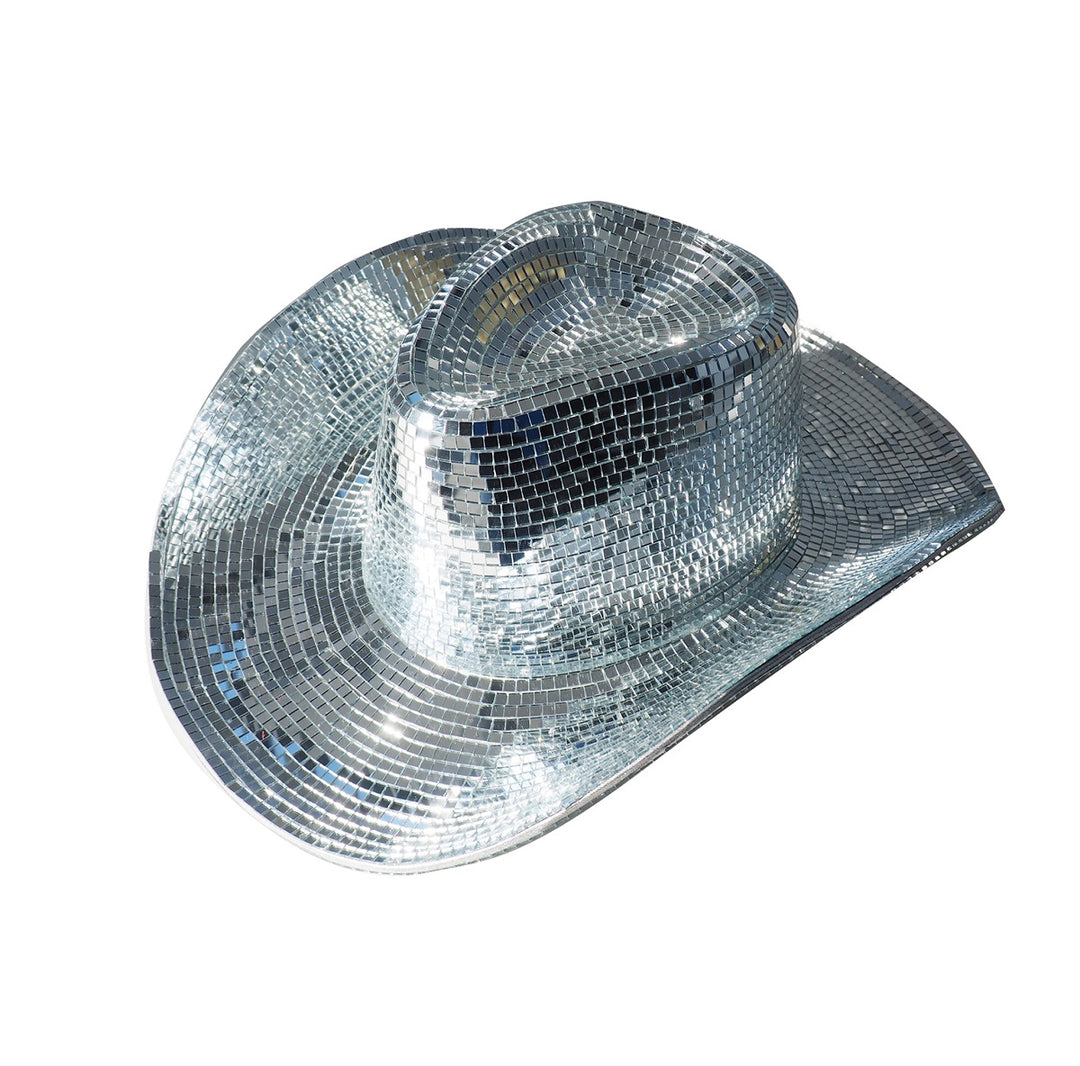 Silver Disco Tile Cowboy Hat
