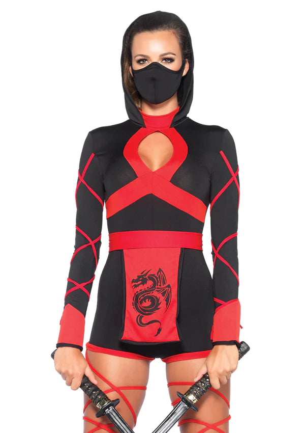 Red Dragon Ninja Costume Women's - Adult