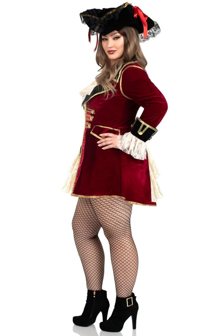 Captivating Pirate Captain Costume - Adult Plus