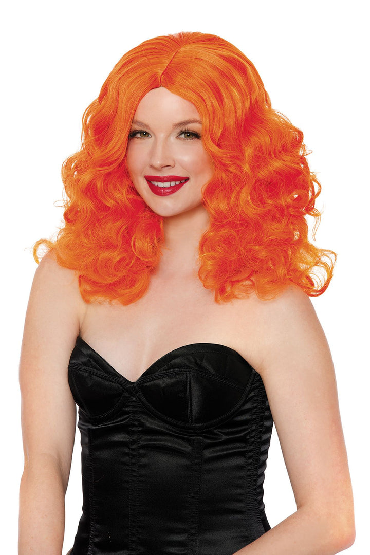 Orange Wavy Wig