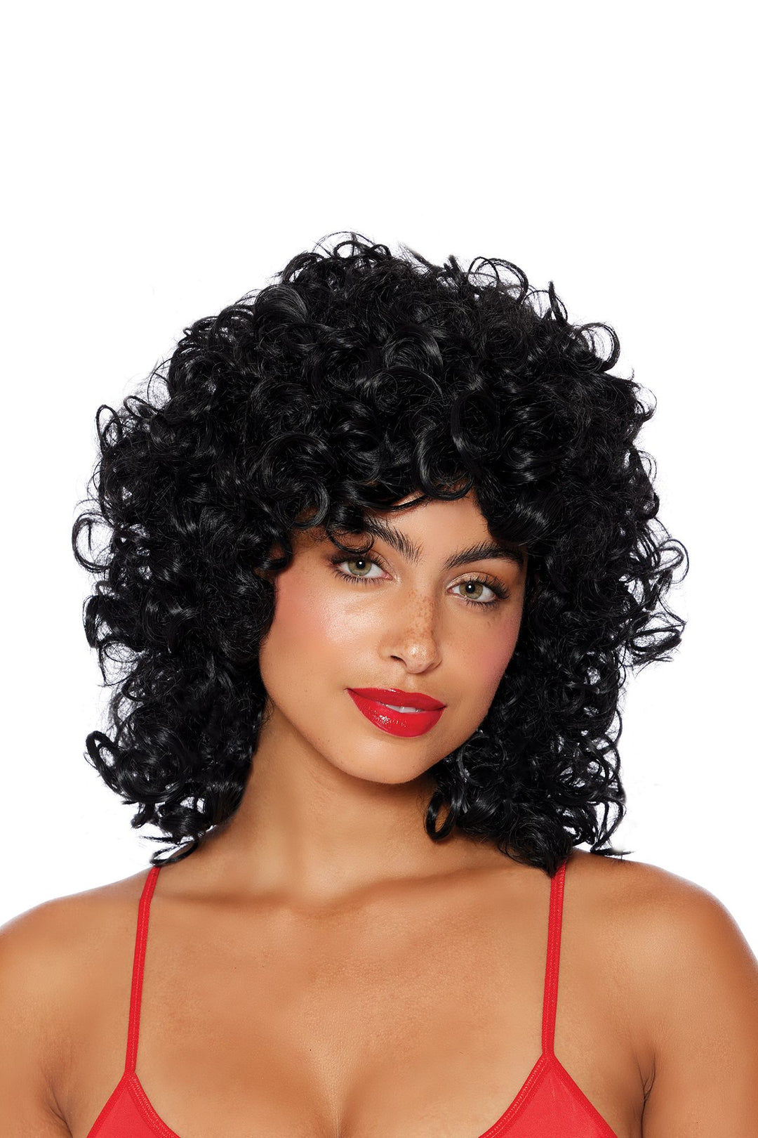 70's Black Curly Wig