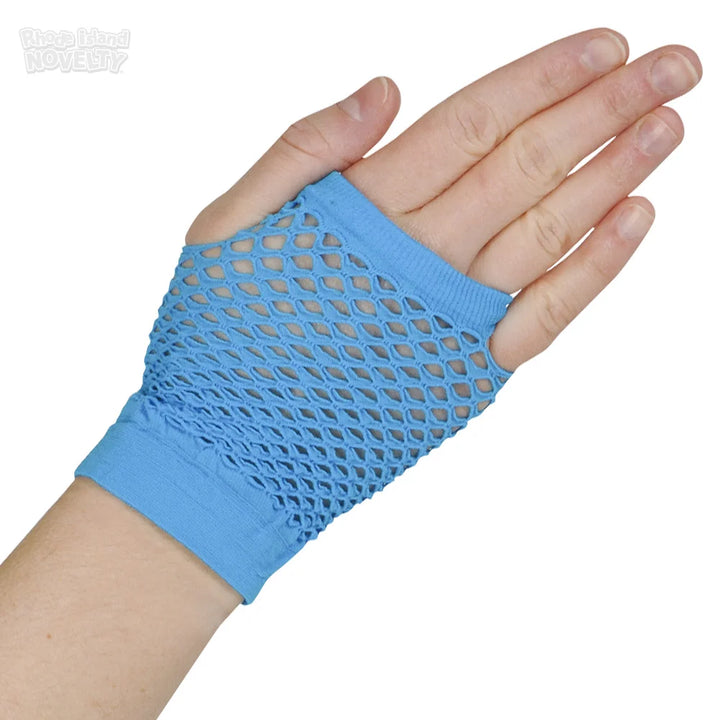 Neon 1980’s Fingerless Fishnet Gloves