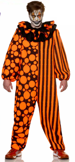 Blacklight Reactive Nightlight Clown Adult Costume