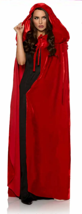 Red Velvet Cape with Deluxe Hood