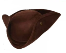 Faux Suede Tri Corner Hat