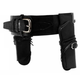 Black Double Cowboy Holster