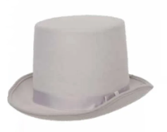 Felt Top Hat -White
