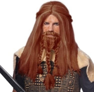 Viking Wig & Beard - Auburn/Red