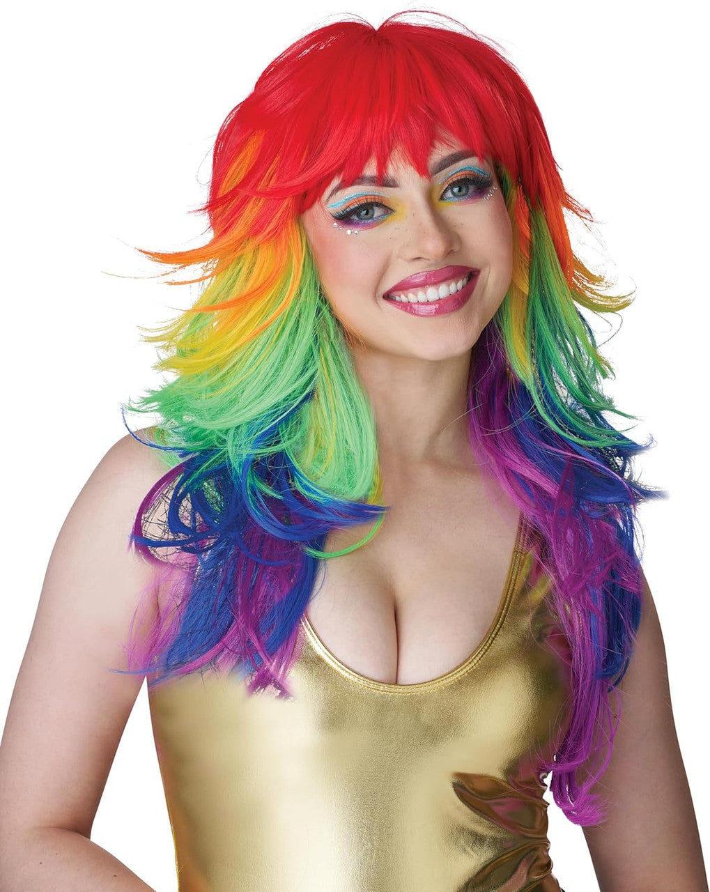 Bright Rainbow Tresses Wig