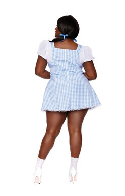 Blue Gingham Kansas Girl Costume - Plus