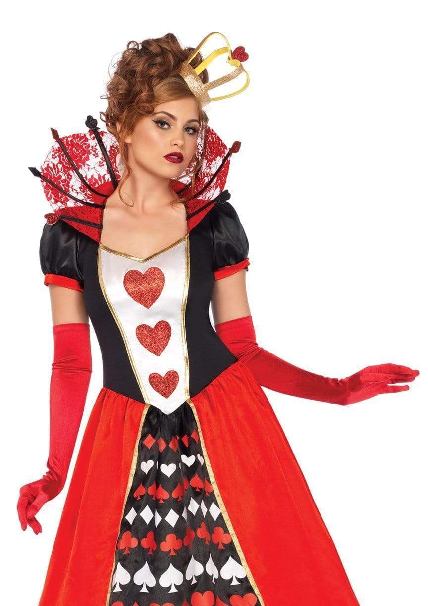 queen of hearts dress Leg Avenue Women's Deluxe Queen of Hearts Costume Dress, Black/Red/White, L