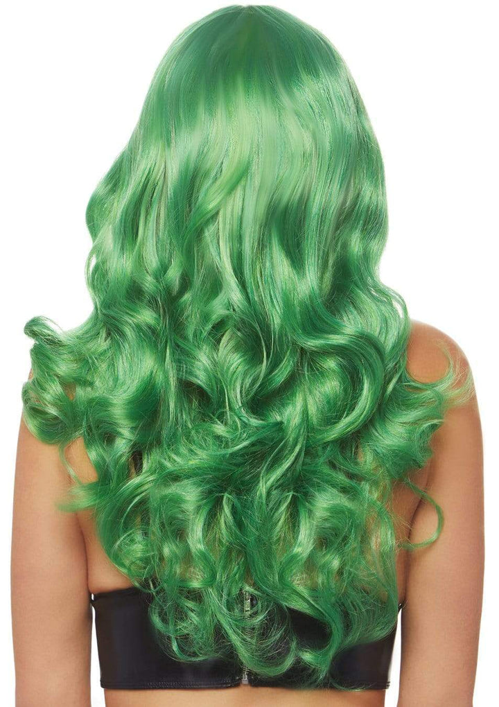 Misfit Long Wavy Bang Wig - Green