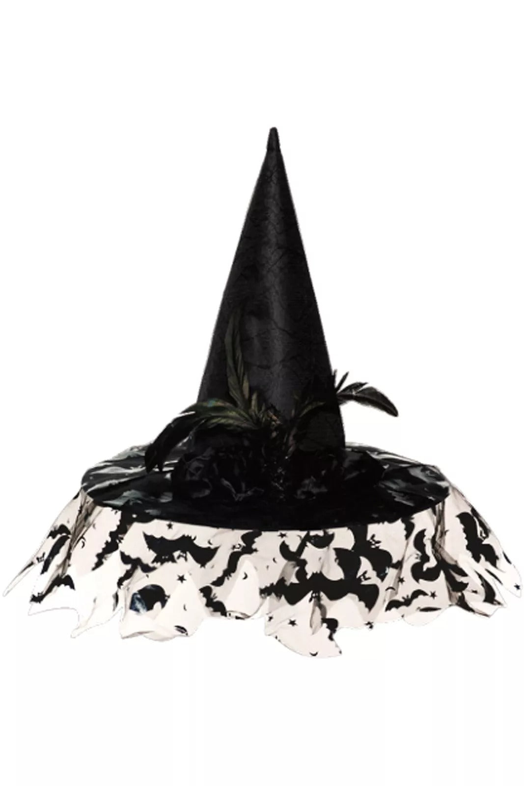 Deluxe Witch Hat w/Veil - Black