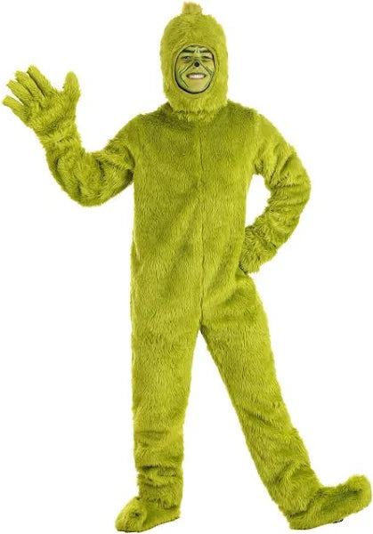 born mens dress shoes Dr. Suess Deluxe Grinch Costume Open Face – Caufield's Novelty