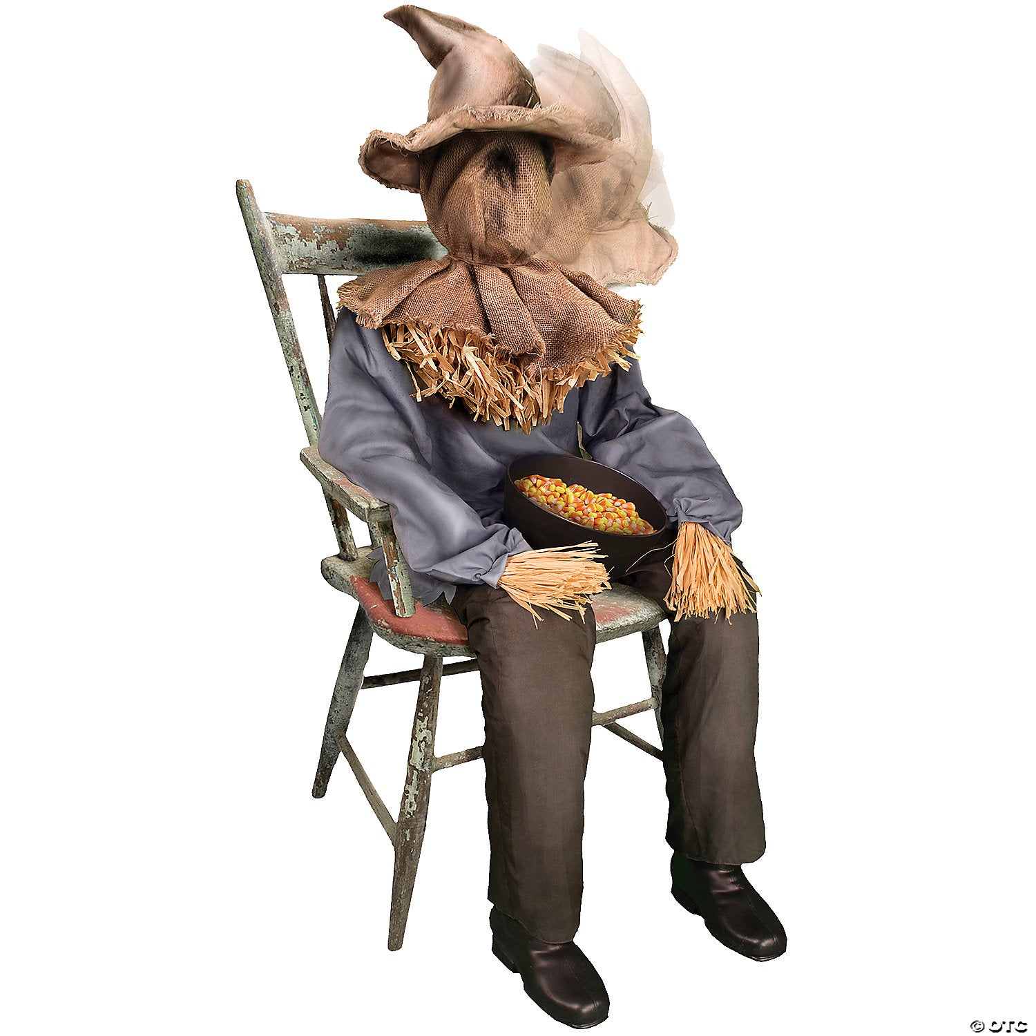 Sitting Scarecrow Animated Prop