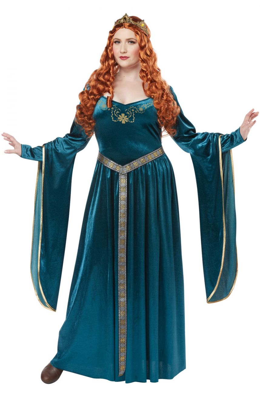 Lady Guinevere Plus Size Costume (Teal) Lady Guinevere Plus Size Costume (Teal)