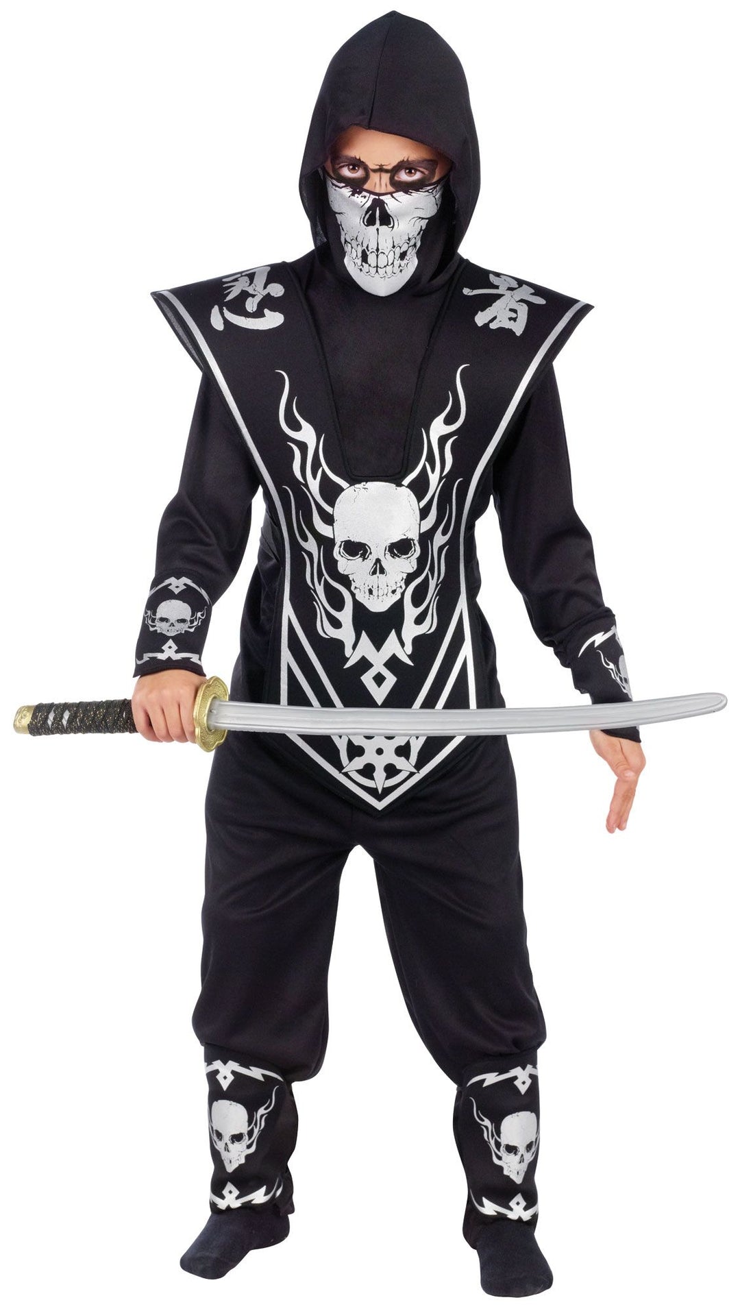 Child's Silver Skull Lord Ninja Costume