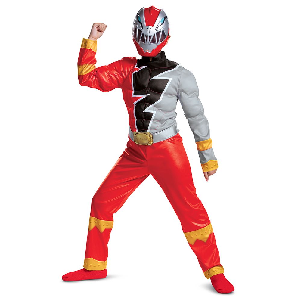 Red Ranger Dino Fury Classic Muscle Child's Costume