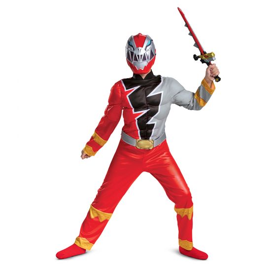 Red Ranger Dino Fury Classic Muscle Child's Costume