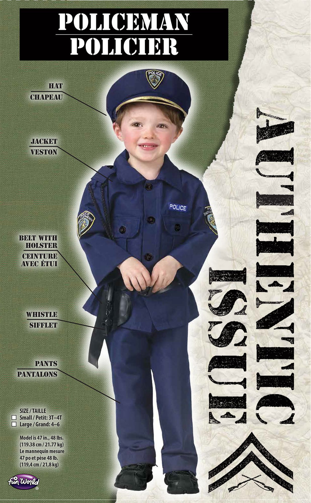 Policeman Toddler Costume