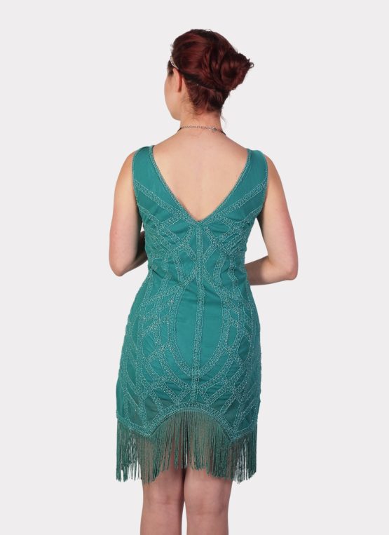 Jade Green Beaded Flapper Dress