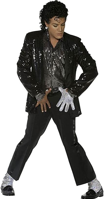 Michael Jackson Costume - Billie Jean Ultimate Collection Diamond Gloves -  White & Green & Blue