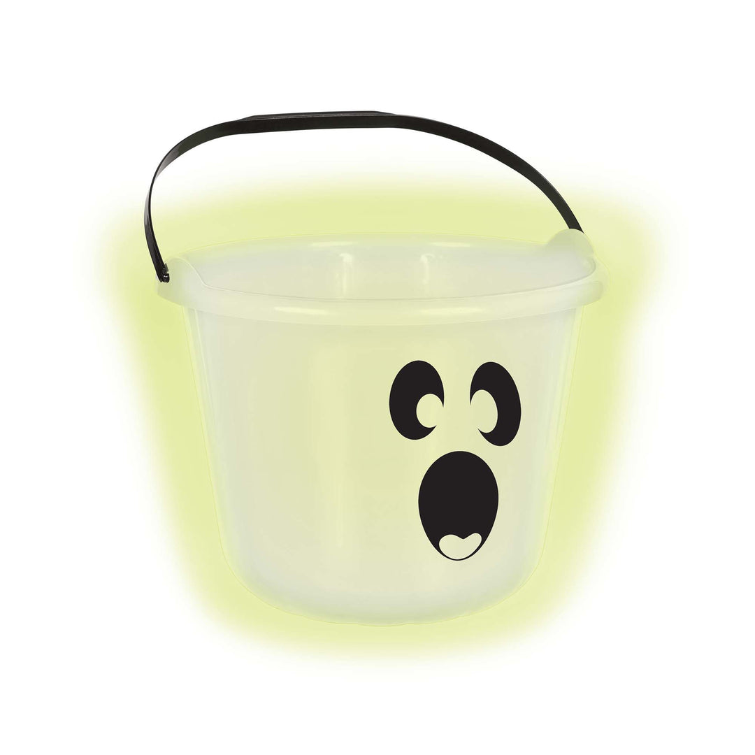 Glow-In-The-Dark Plastic Ghost Bucket
