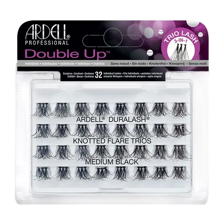 Ardell Professional - Double Up Knotted Flare Trio Individual Medium Lashes