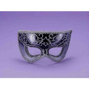 Half Style Mask Black w/Silver Trim
