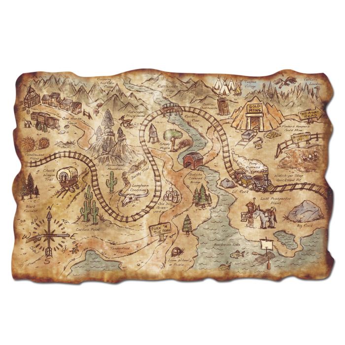 Old West Treasure Map