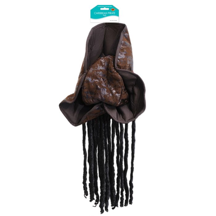 Caribbean Pirate Hat with Dreads