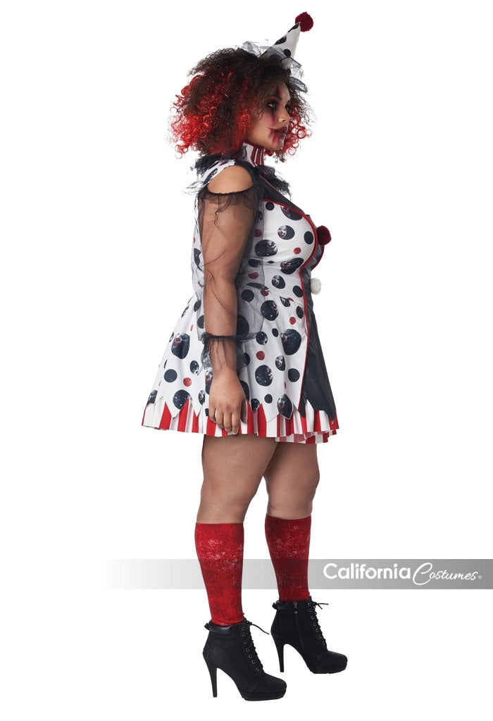 Plus Sized Twisted Clown Costume
