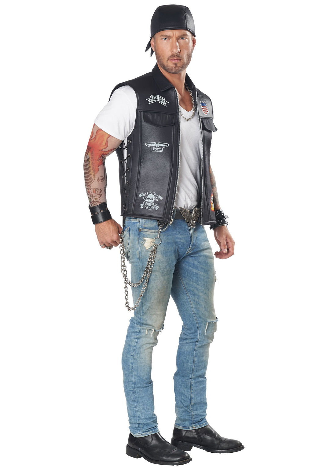 Badazz Biker Vest Adult Costume