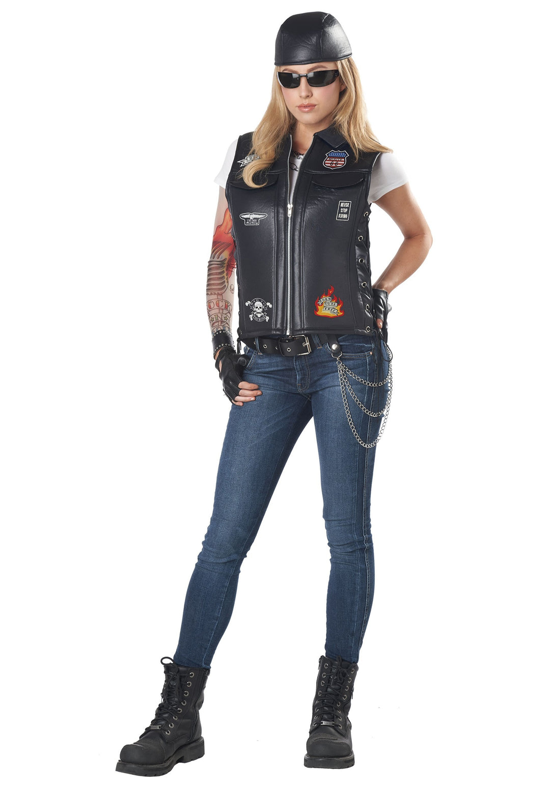 Badazz Biker Vest Adult Costume