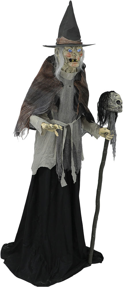 Lunging Witch 6' Animated Prop